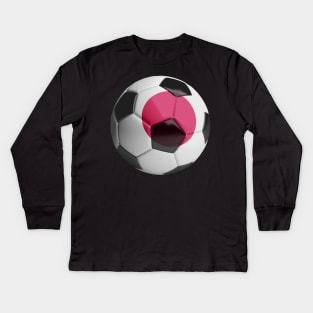 Japan Soccer Ball Kids Long Sleeve T-Shirt